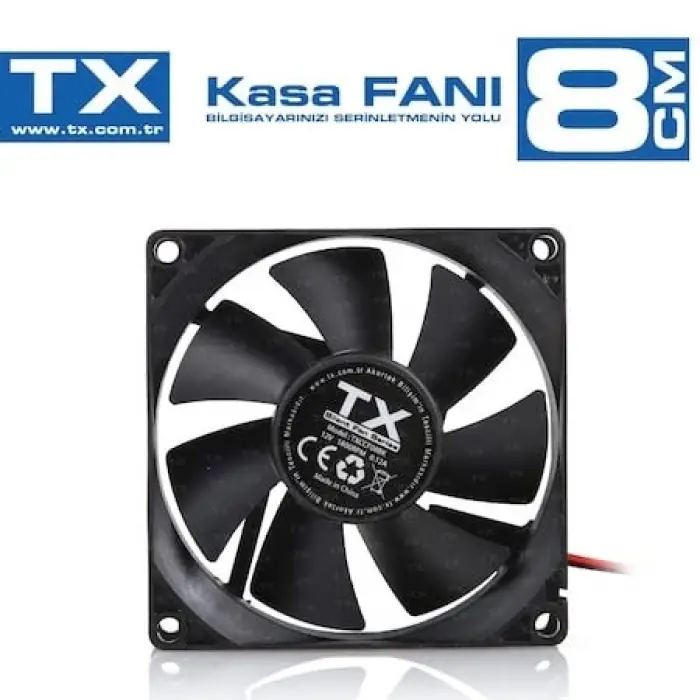 TXCCF08BK 8cm Siyah Kasa Fanı