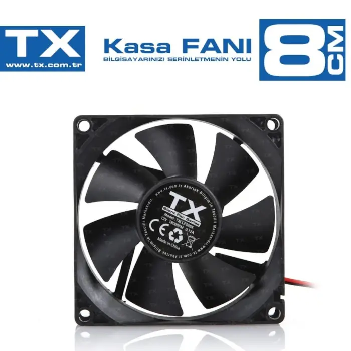 TXCCF08BK 8cm Siyah Kasa Fanı