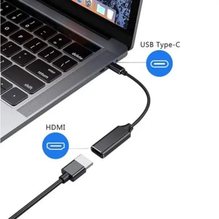 Type-C - HDMI Çevirici USB C - HDMI Adaptör, Macbook Uyumlu, HC03