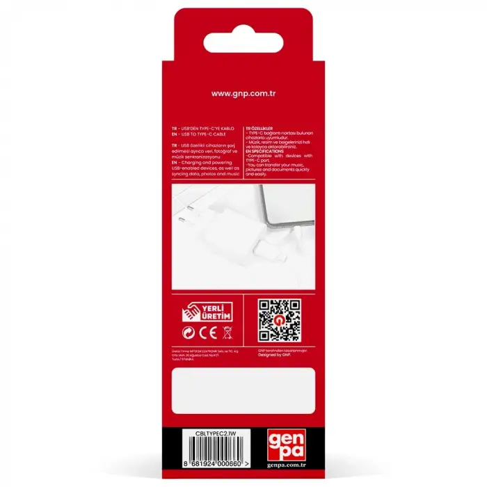 Type-C hızlı şarj ve data kablosu, 2.1 Mah