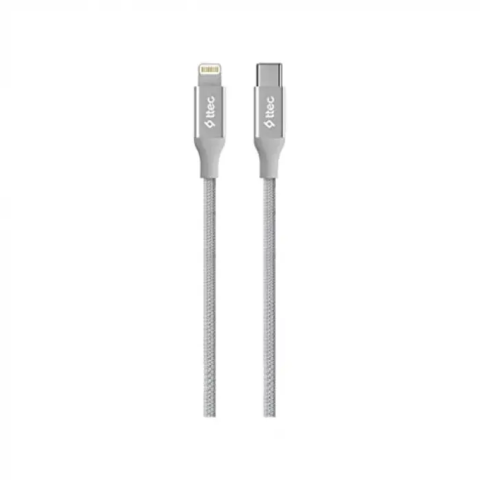 Type-C - Lightning hızlı şarj kablosu, 150 cm, gri, 2DK41-8