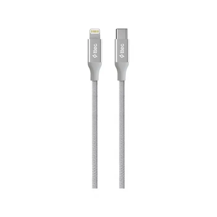 Type-C - Lightning hızlı şarj kablosu, 150 cm, gri, 2DK41-8