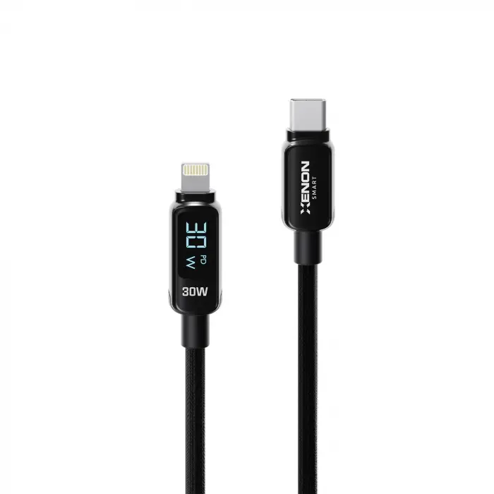 Type-C - Lightning iPhone Şarj Kablosu, 30W PD Hızlı Şarj, 2m, LED Örgü, 480Mbps, X6427