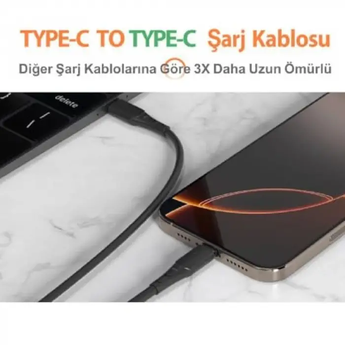 Type-C Power Delivery Ultra Hızlı Şarj Kablosu