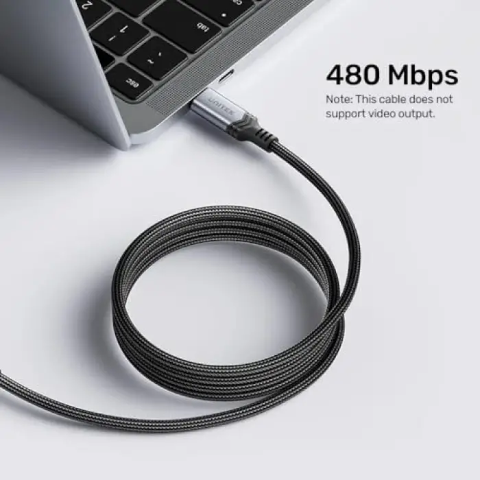 Type-C to Type-C Hızlı Şarj Kablosu 240W E-Marker 2 Metre Siyah