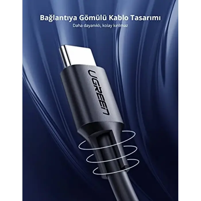 Type-C to Type-C Hızlı Şarj ve Data Kablosu, 1.5 Metre, Beyaz