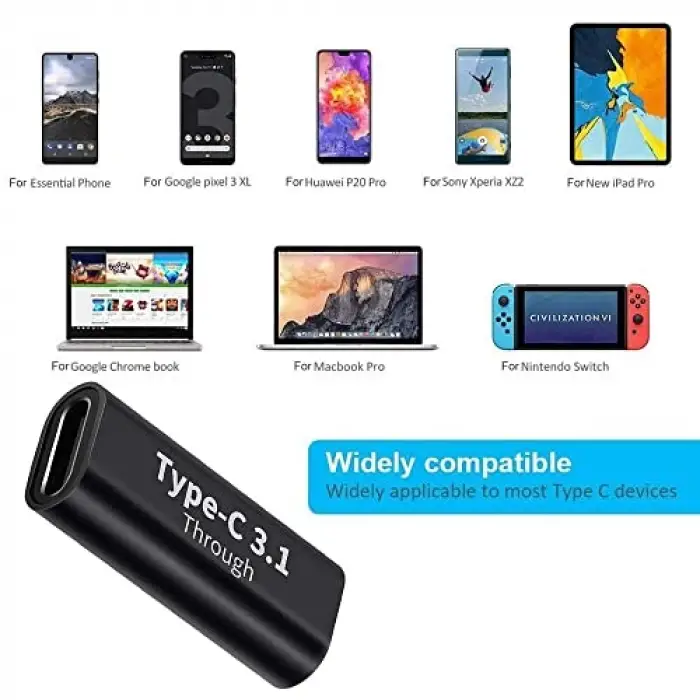 Type C Usb 3.1 Dişi Dişi Çevirici Dönüştürücü Adaptör
