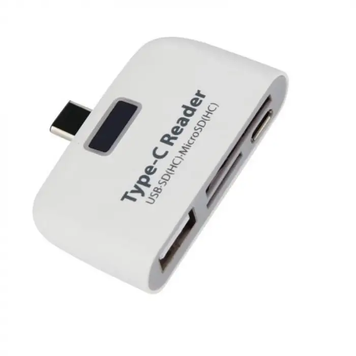 Type-C USB 3.1 Kart Okuyucu Çevirici, Micro USB ve SD Card Reader