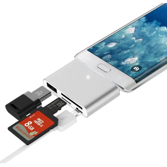 Type-C USB 3.1 SD, MicroSD ve TF kart okuyucu hub