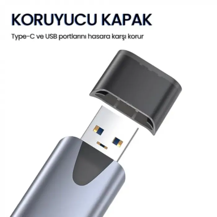 Type-C ve USB 3.0 SD-MicroSD TF Kart Okuyucu