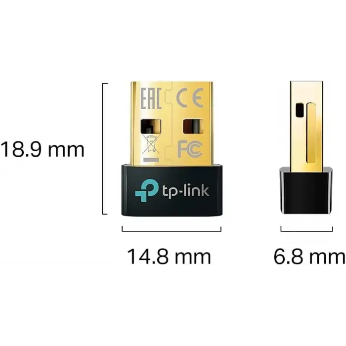 UB500 Bluetooth 5.4 Nano USB Bluetooth Adaptör, Windows 10/8.1/8/7 Plug & Play Destekli