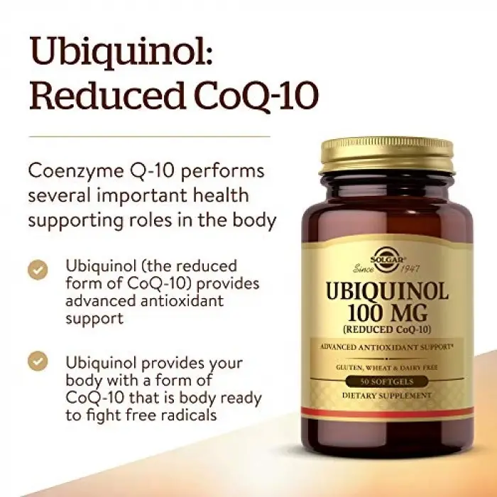 Ubiquinol, 100 mg, 50 softgel