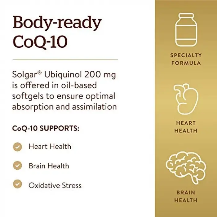 Ubiquinol, 100 mg, 50 softgel