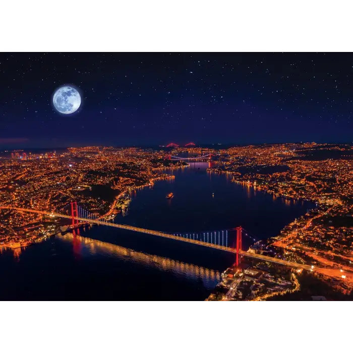 Üç Köprü, Bosphorus 1000 Parça Neon Puzzle