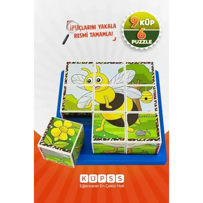 Uçan Hayvanlar 3D Puzzle - 9 Küp 6 Yapboz