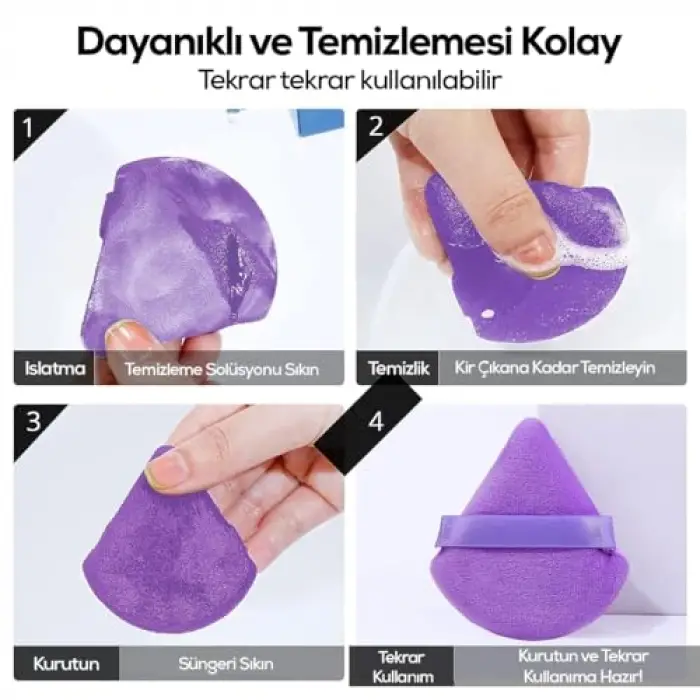 Üçgen Makyaj Süngeri (Kırmızı)