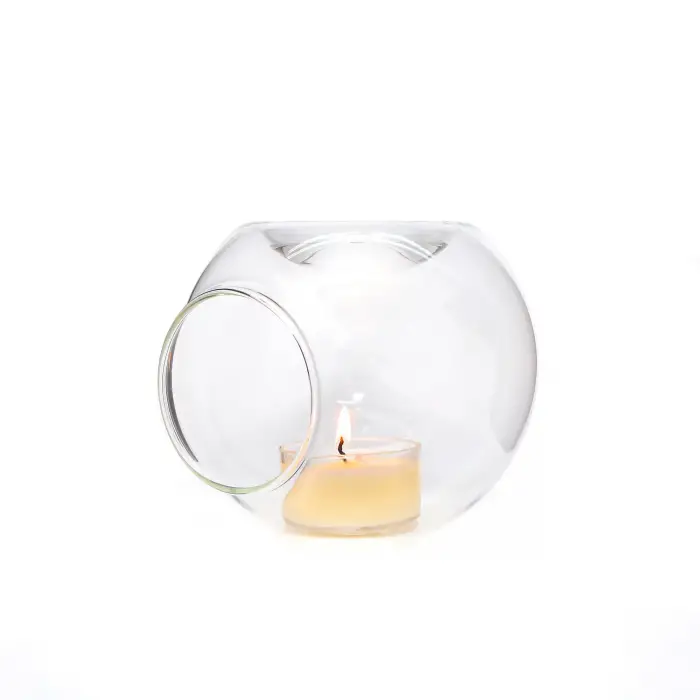 Üfleme Cam Buhurdanlık ve Tealight Seti
