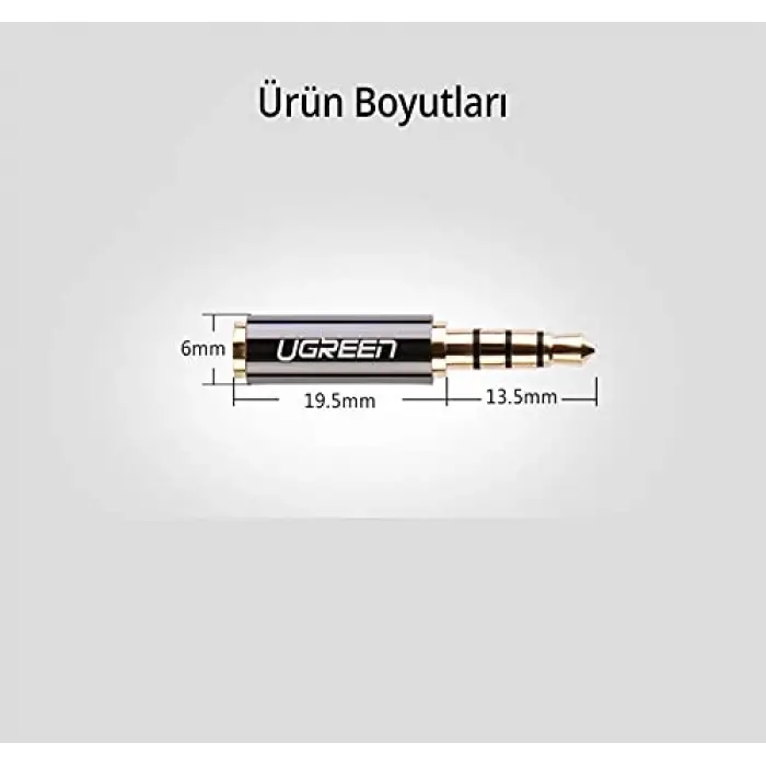 Ugreen 3.5mmden 2.5mmye Jack Dönüştürücü Siyah