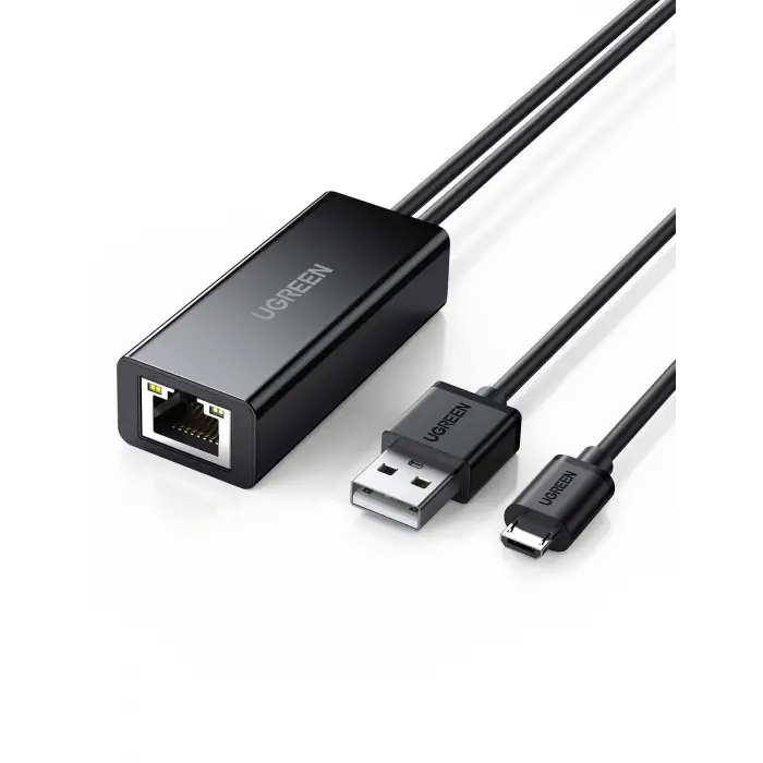 Ugreen Micro USB Ethernet Dönüştürücü Adaptör, Siyah