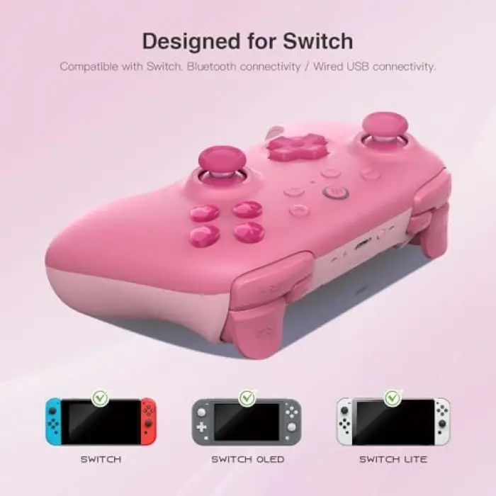 Ultimate 2C Bluetooth Controller for Switch 2, Switch/OLED/Lite, Hall Effect Joysticks, Non-linear Digital Triggers, Remappable L4/R4 Bumpers, 6-axis Motion, Rumble Vibration