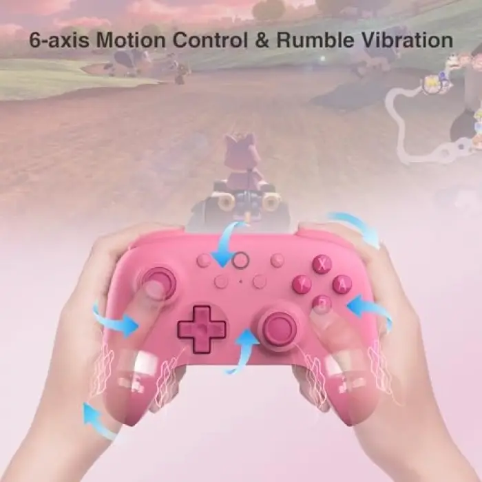 Ultimate 2C Bluetooth Controller for Switch 2, Switch/OLED/Lite, Hall Effect Joysticks, Non-linear Digital Triggers, Remappable L4/R4 Bumpers, 6-axis Motion, Rumble Vibration