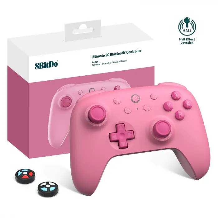 Ultimate 2C Bluetooth Controller for Switch 2, Switch/OLED/Lite, Hall Effect Joysticks, Non-linear Digital Triggers, Remappable L4/R4 Bumpers, 6-axis Motion, Rumble Vibration