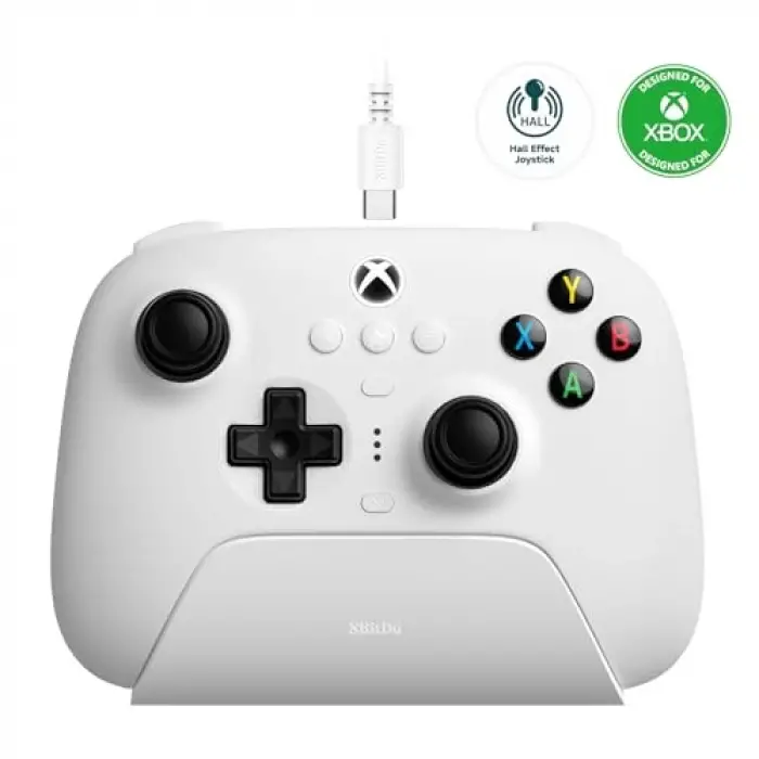 Ultimate 3-Mode Controller, Hall Effect Joysticks, Pro Back Buttons, Wired Only for Xbox Series X, S & Xbox One, Compatibility with Apple, Windows & Android, Officially Licensed (White)