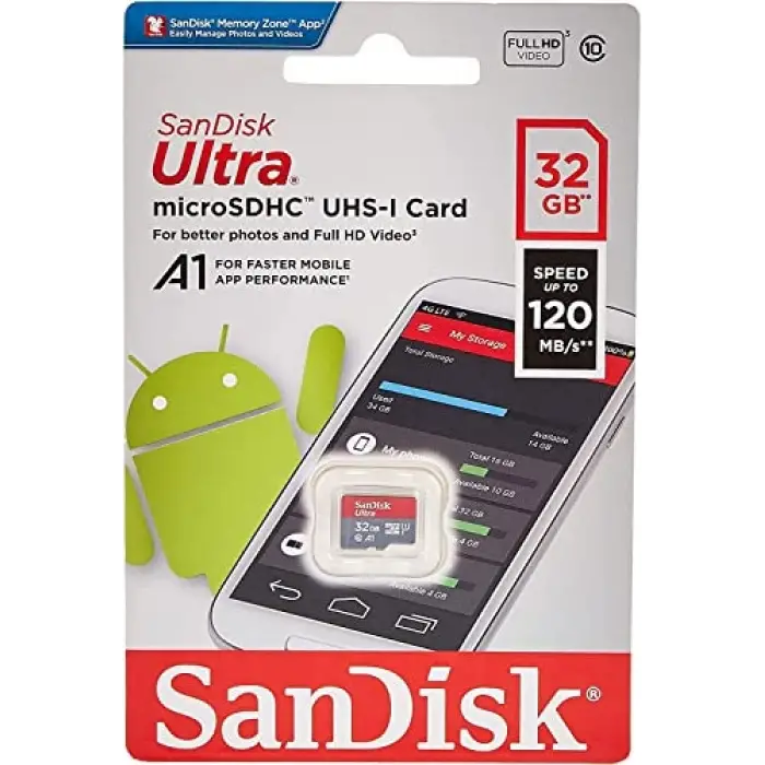 Ultra 32 GB microSDHC 120 MB/s A1 Class 10 UHS-I