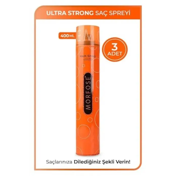 Ultra Sert Saç Spreyı 400 Ml 3 Adet