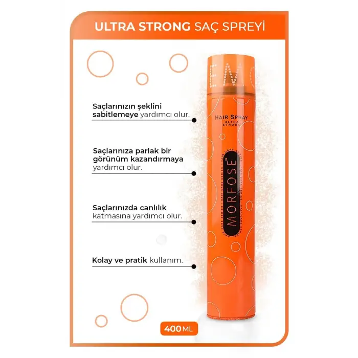 Ultra Sert Saç Spreyı 400 Ml 3 Adet