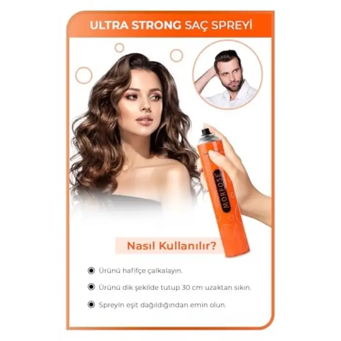 Ultra Strong Turuncu Saç Spreyi 400 Ml 2 Adet