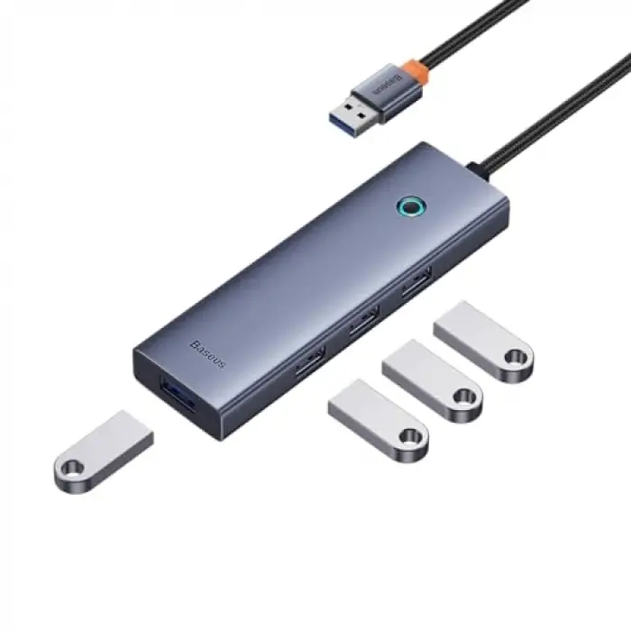 UltraJoy Series 4-Port Hub, USB-A to USB3.0 * 4, Space Grey