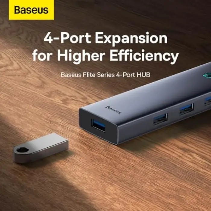 UltraJoy Series 4-Port Hub, USB-A to USB3.0 * 4, Space Grey
