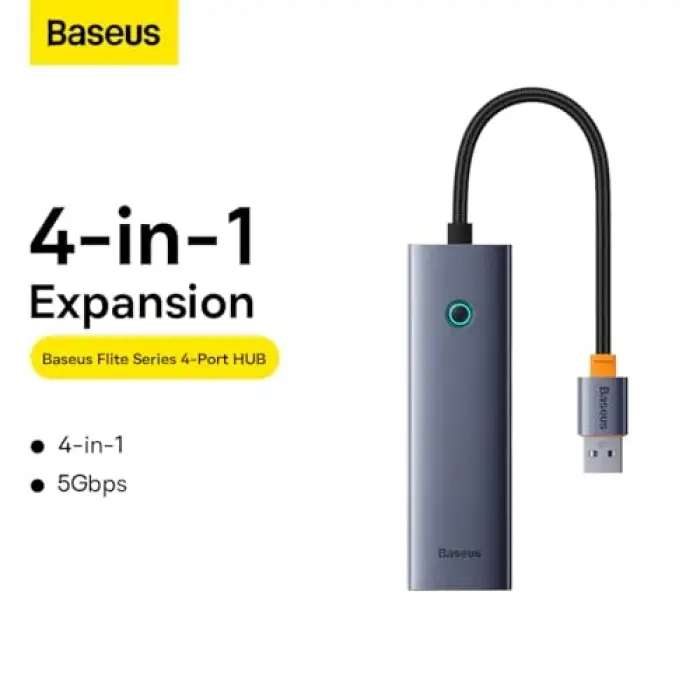 UltraJoy Series 4-Port Hub, USB-A to USB3.0 * 4, Space Grey