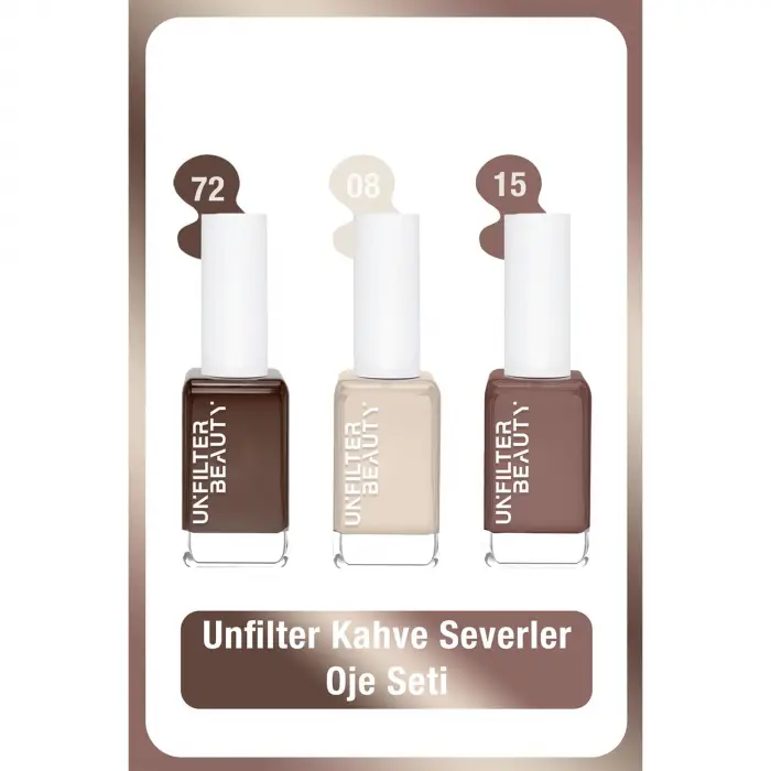 Unfılter Beauty No:08 + No:15 + No:72 Oje Seti
