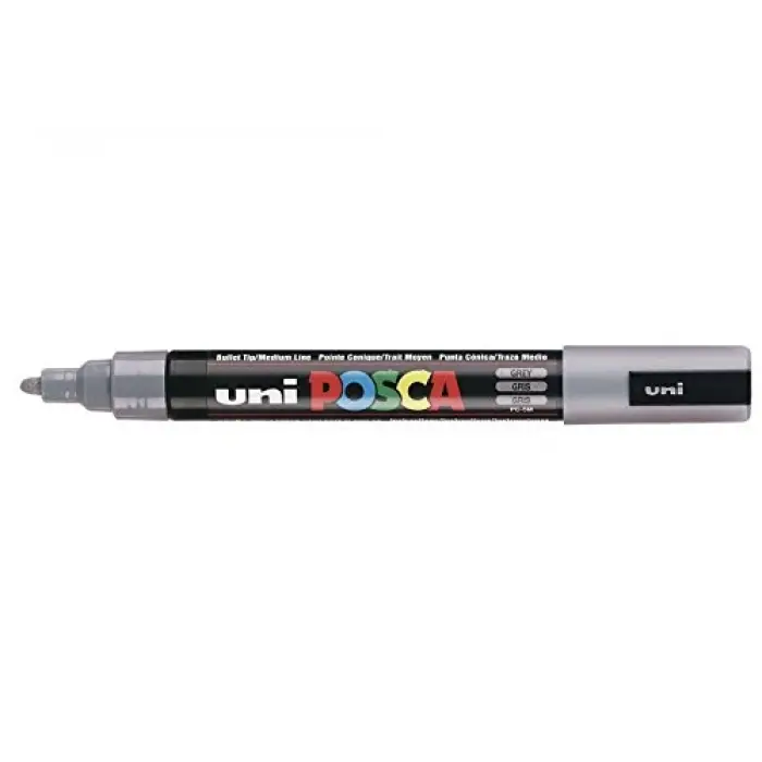 Uni PC-5M boyama markörü, 1.8-2.5 mm, gri