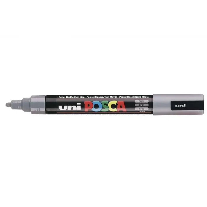 Uni PC-5M boyama markörü, 1.8-2.5 mm, gri