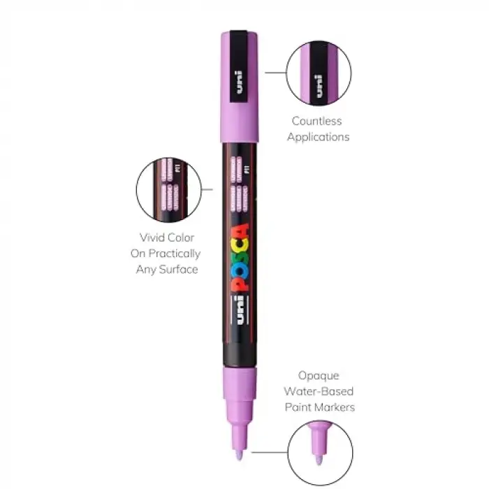 UNİ POSTER MARKÖRÜ SET PC-3M/8C SC SOFT RENK 8 Lİ