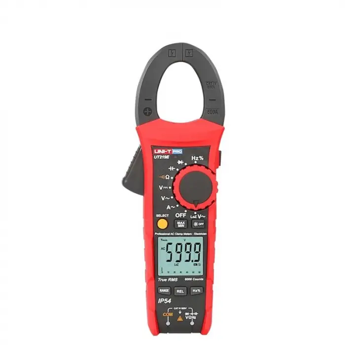 Uni-trend Multimeter clamp meter UT219E UT219M UT219DS Pro clamp meter Digital Professional Pliers Ammeter 6000 Counts Electrical Repair Meter Tester(UT219E)