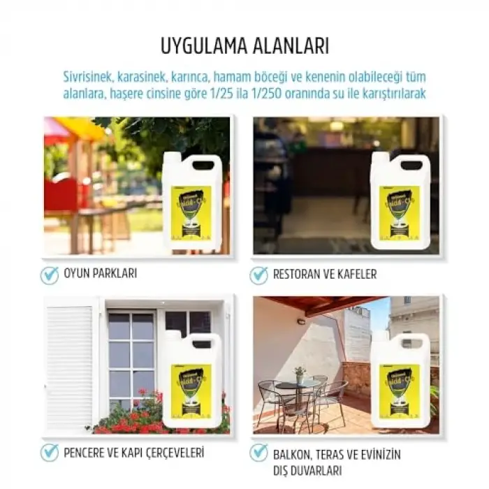 Unicid - C10 5 L Konsantre Böcek Haşere İlacı