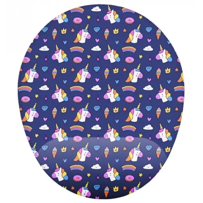 Unicorn Desenli Bilek Destekli Mouse Pad