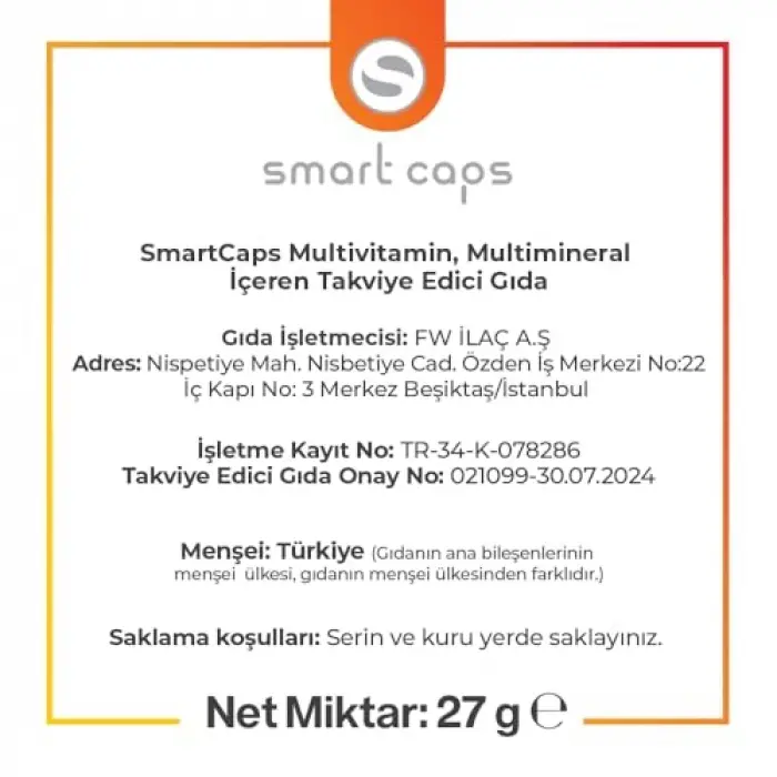 Unique Multivitamin/Multimineral 30 Kapsül