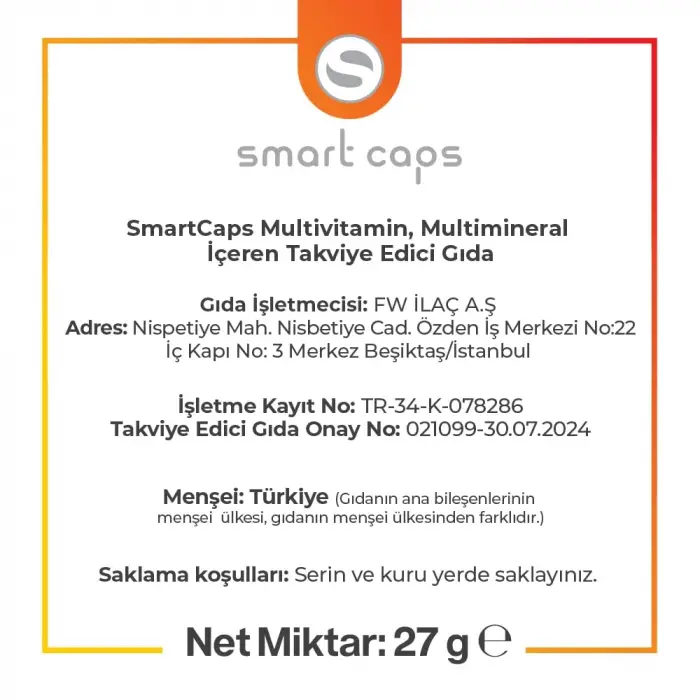 Unique Multivitamin/Multimineral 30 Kapsül