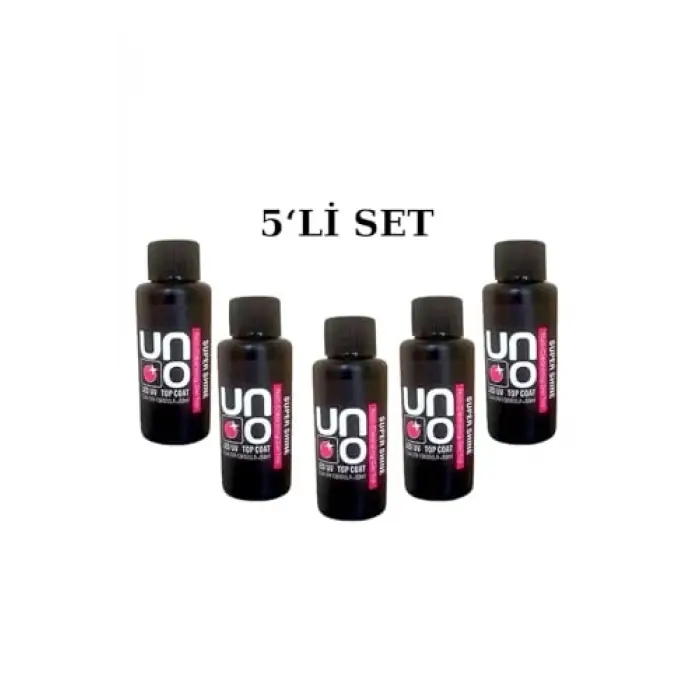 Uno Super Shine Top Coat 50 ml, 5li Set Şeffaf
