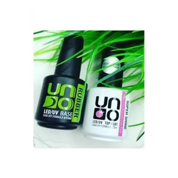 Uno Top Coat Super Shine 15 Ml, Uno Rubber Base Coat 15M Beyaz