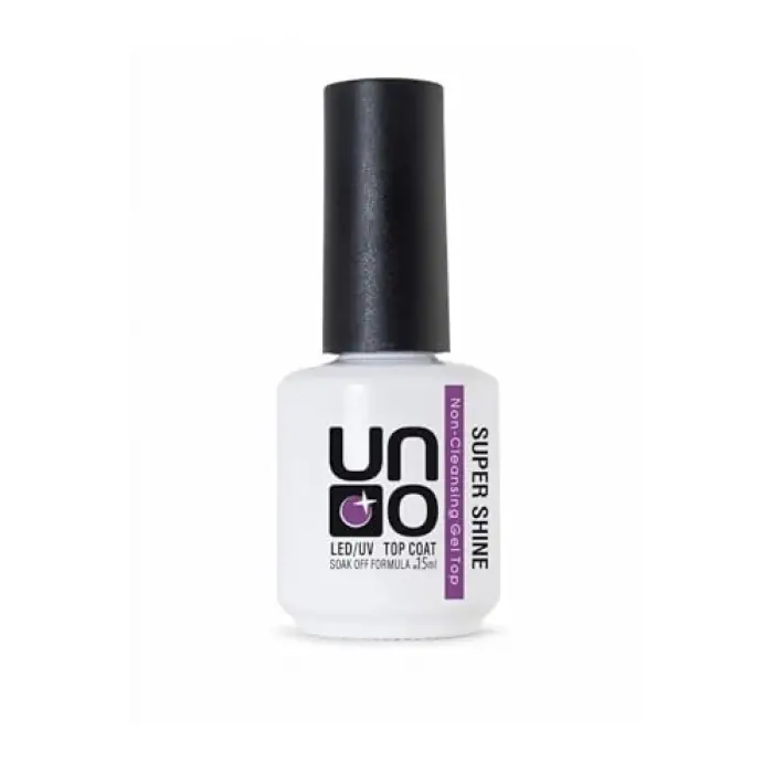 Uno Top Coat Super Shine 15 Ml, Uno Rubber Base Coat 15M Beyaz