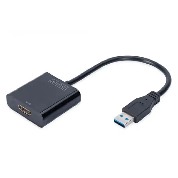 USB 3.0 görüntü adaptörü, USB A - HDMI Tip A, Full HD, 1920 x 1080 piksel, plastik, siyah