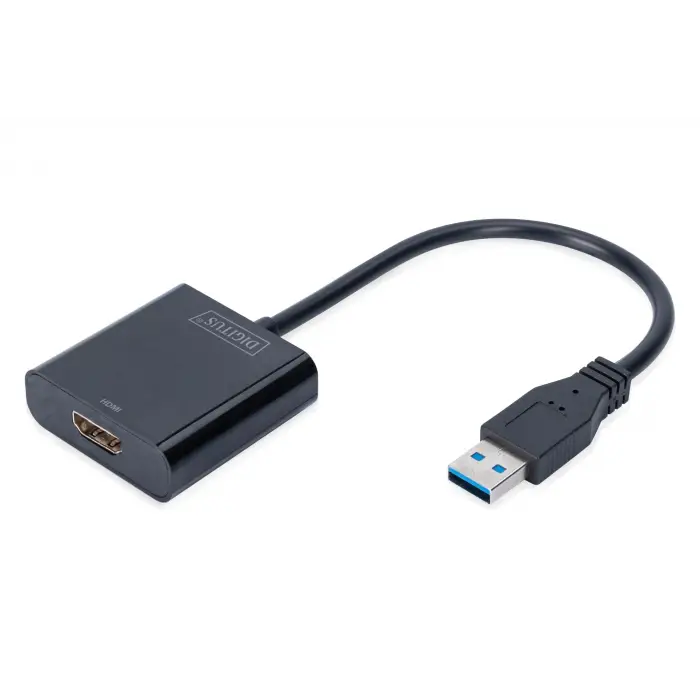 USB 3.0 görüntü adaptörü, USB A - HDMI Tip A, Full HD, 1920 x 1080 piksel, plastik, siyah