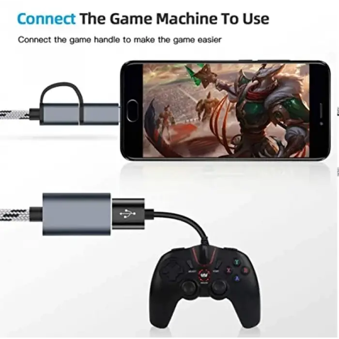 USB 3.0 OTG - Type-C ve Micro USB Veri Şarj Dönüştürücü Adaptör