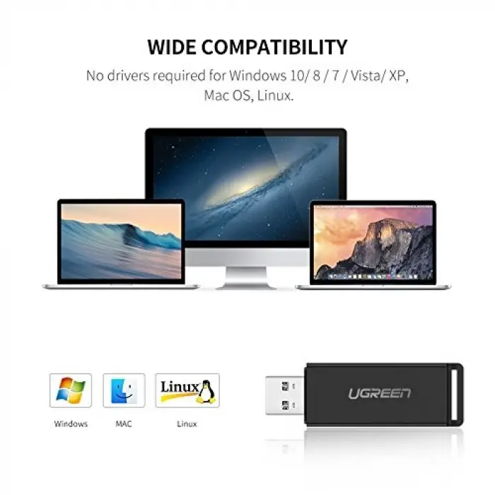 USB 3.0 SD ve Micro SD Kart Okuyucu, Siyah